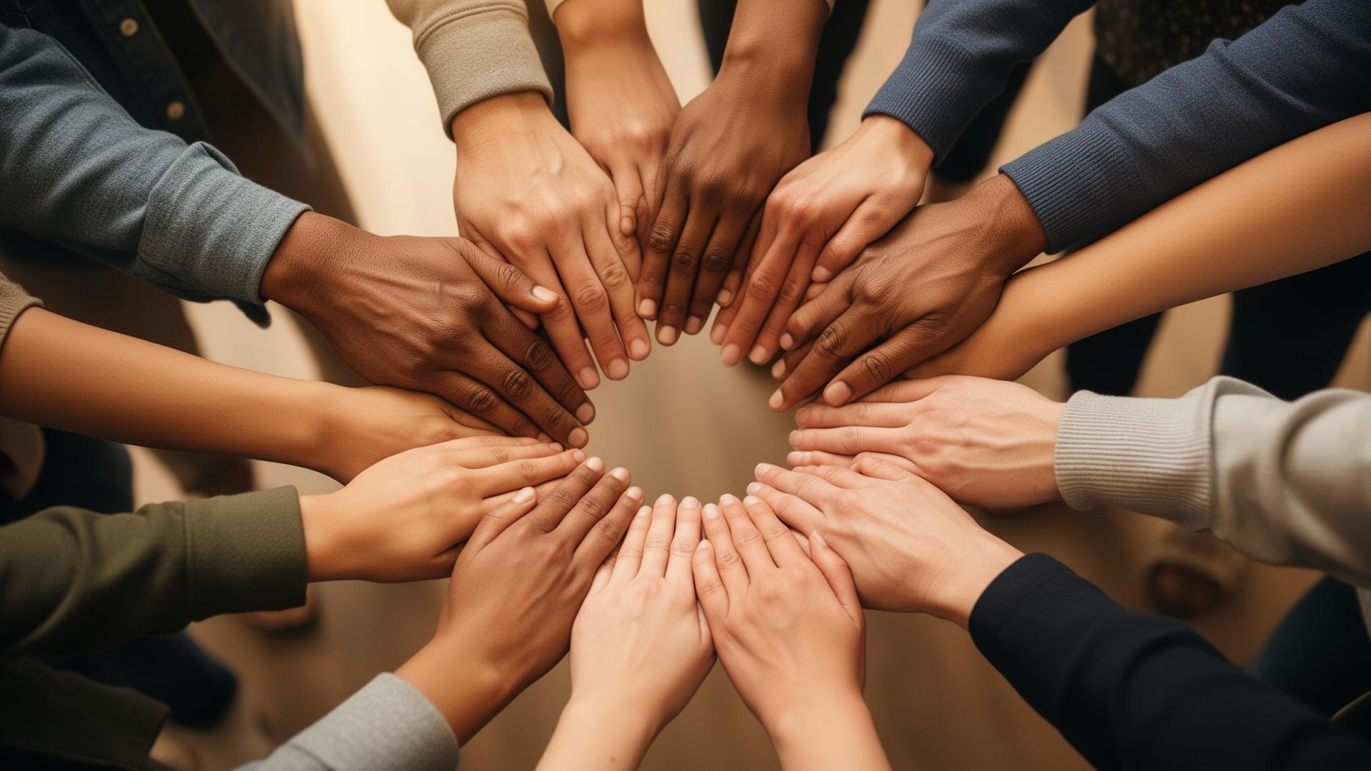 Hands joined in unity